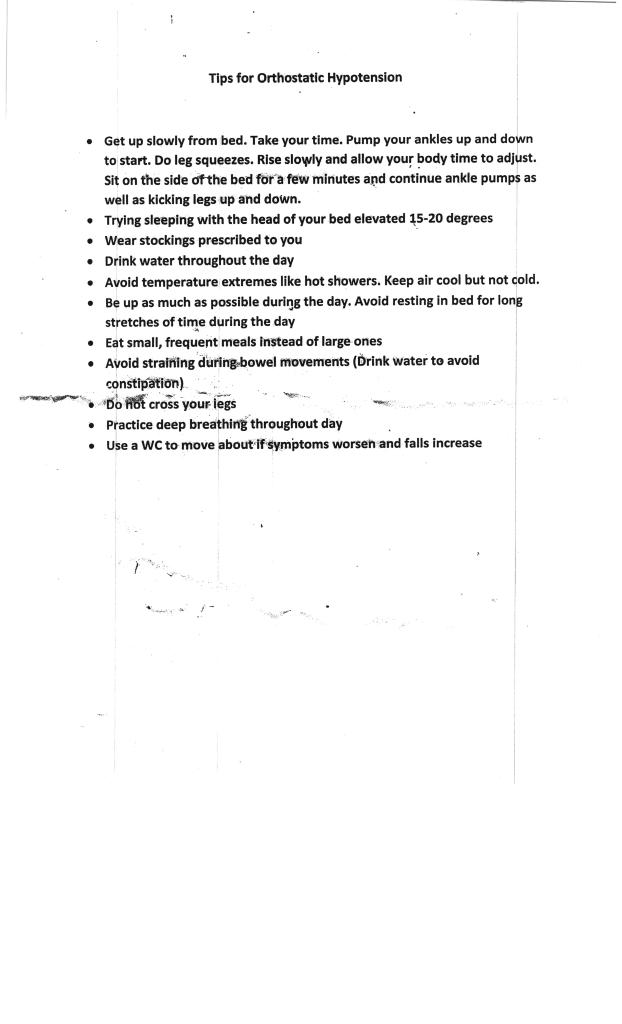 Orthostatic Hypotension 001